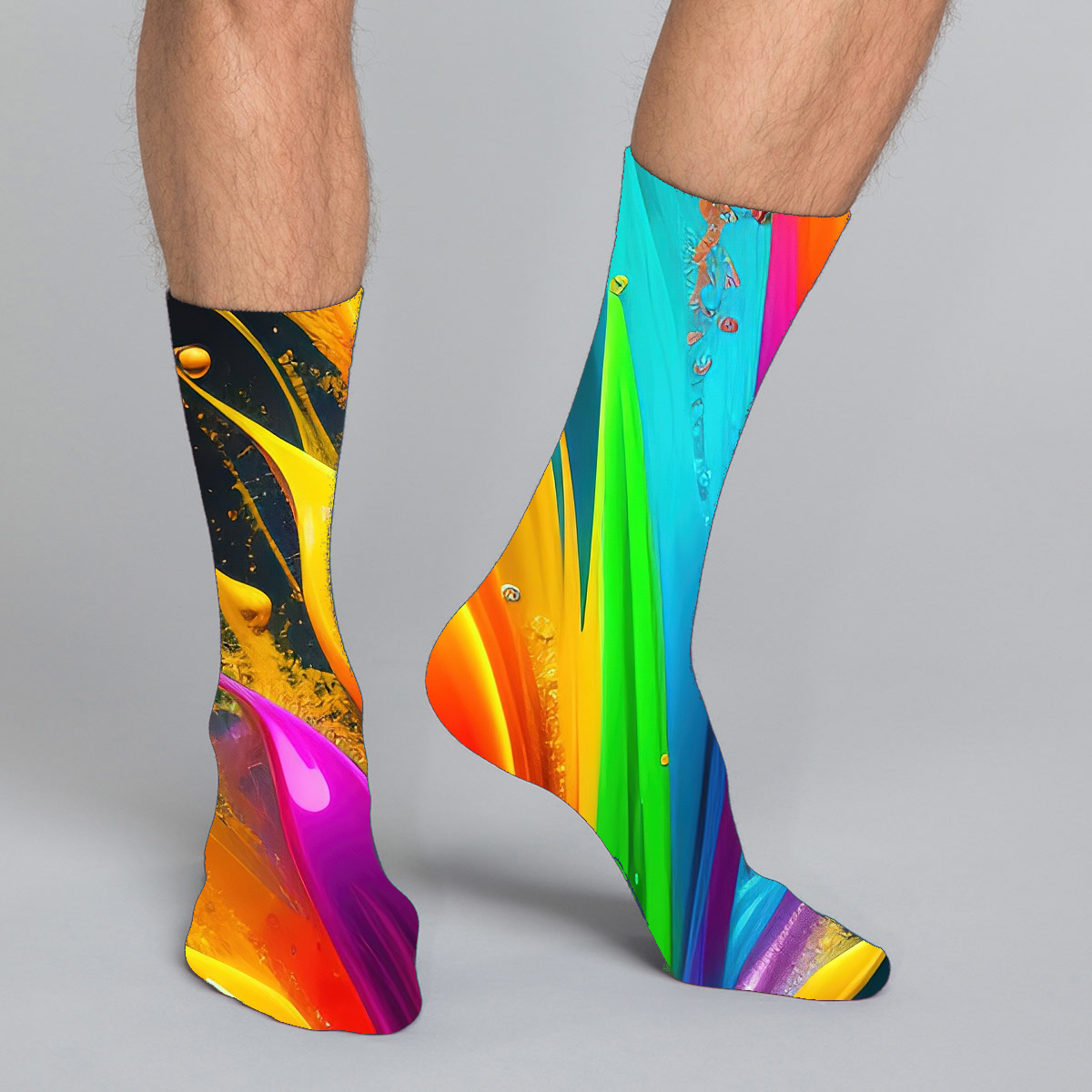 Men's, women's colorful allover socks in the colors of nature – SWEET ...
