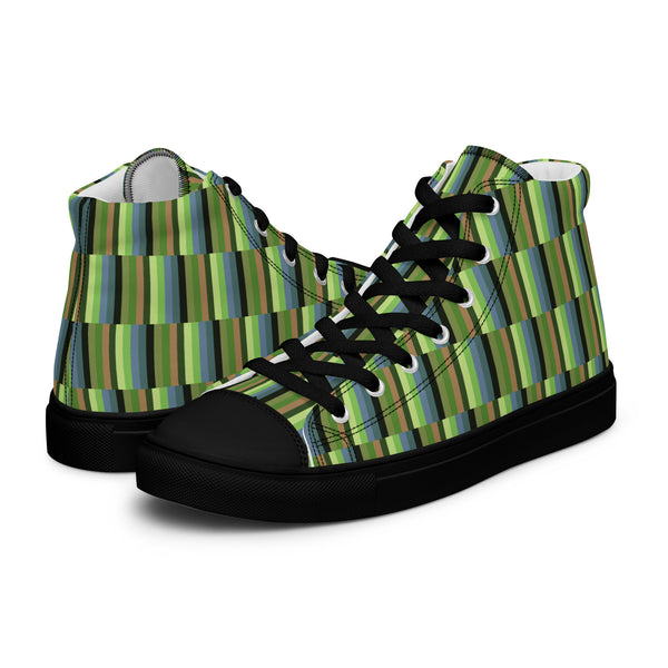 Men’s colorful high top canvas shoes - Jewel Beetle
