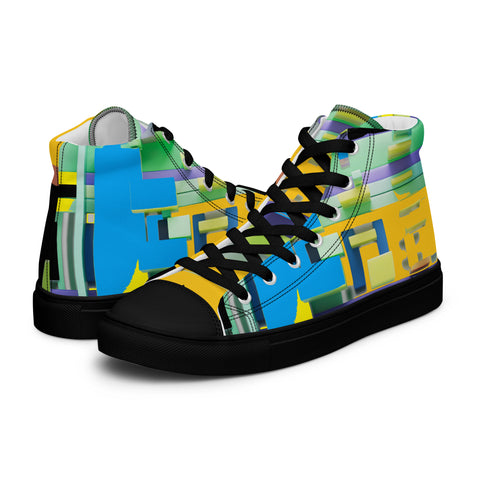 Men’s high top canvas shoes - Green Headed Tanager Ireland