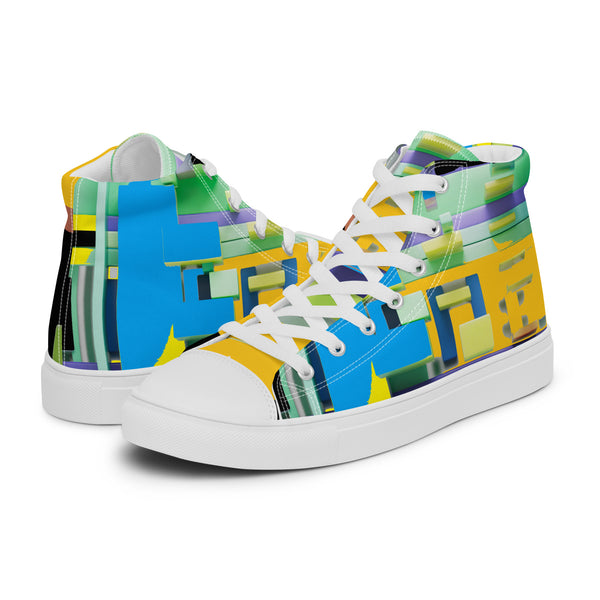 Men’s high top canvas shoes - Green Headed Tanager Ireland