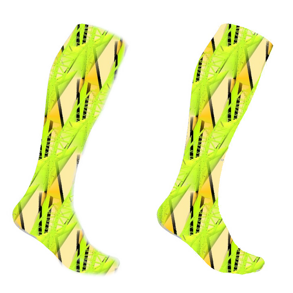Men's and women's colorful allover sublimation socks made especially for you in the colors of nature