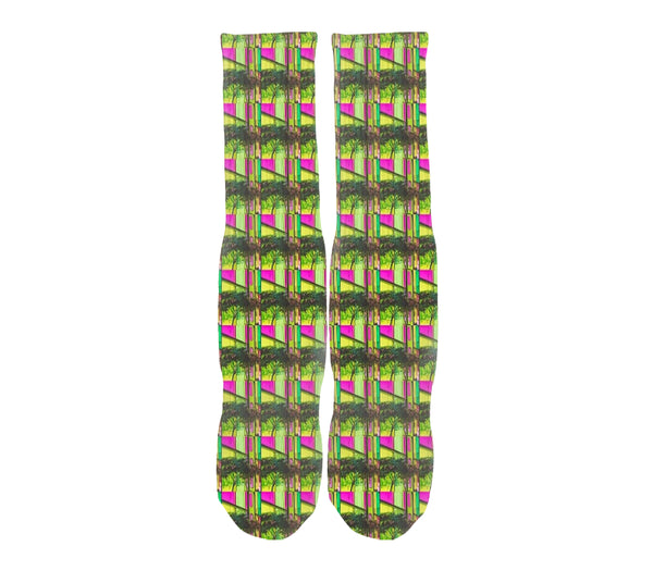 Women's, men's & kids' colorful sublimation socks in the colors of nature made especially for you