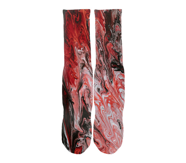 Women's and men's colorful allover sublimation socks made especially for you in the colors of nature